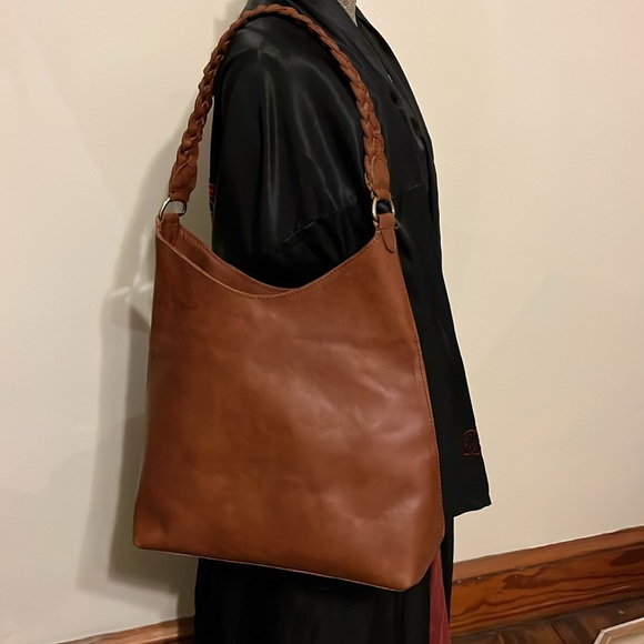 Magnolia Raven and Lily cognac brown leather tote bag - Picture 3 of 3